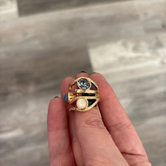 Park Lane Jewelry - Park Lane Gold and Black Statement Ring